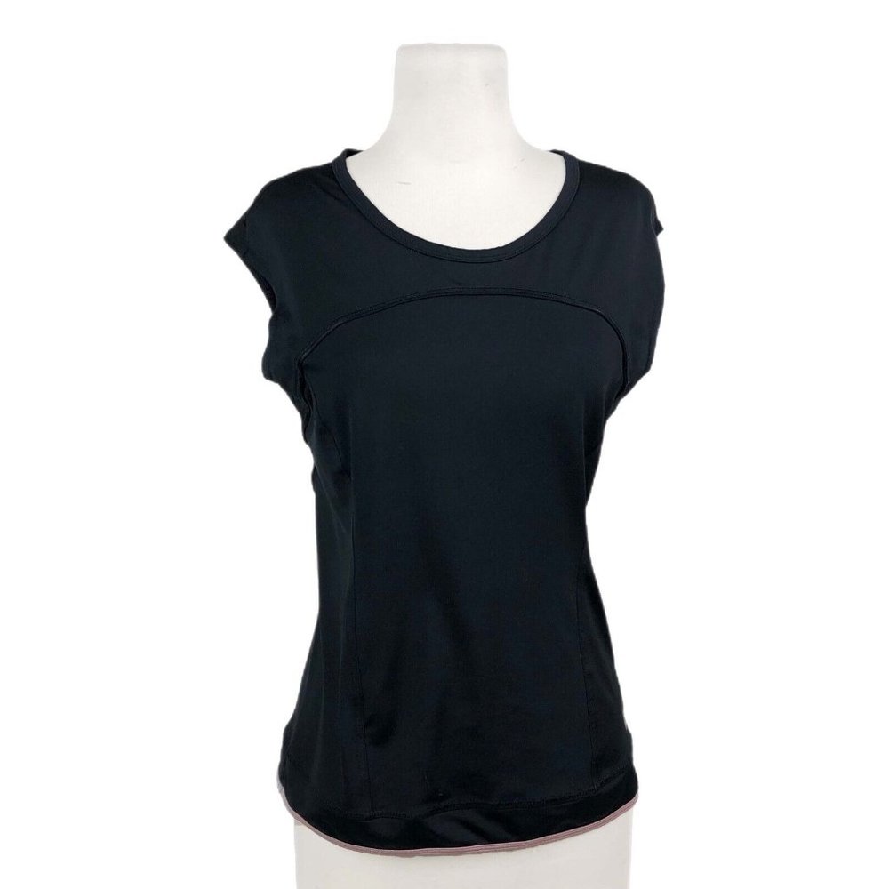 Adidas Stella McCartney Top Womens Large Black Short Sleeve Compression Workout